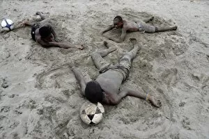Games And Recreation Gallery: Garifuna Children Rest after Football