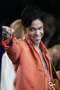 Prince Performs at Super Bowl Press Conference Print
