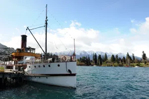 <b class=qtipBold><figcaption>New Zealand-Feature-Lake Wakatipu</figcaption></b><br>The steam ship Earnslaw is seen moored in Lake Wakatipu at Queenstown in New Zealand. Earnslaw was named after the mountain at the head of the lake in 1912 and is the only remaining passenger carrying coal-fired steamship in the Southern Hemisphere. AFP PHOTO PAUL ELLIS / AFP PHOTO / PAUL ELLIS<br><em>© Copyright Agence France-Presse (AFP) - All Rights Reserved</em> New Zealand-Feature-Lake Wakatipu