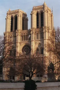 Notre-Dame cathedral after the restoration of its frontage Notre-Dame cathedral after the restoration of its frontage