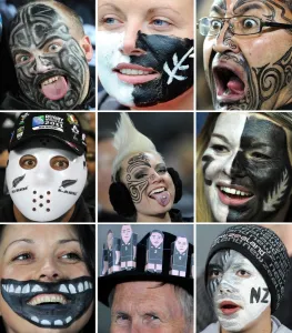<b class=qtipBold><figcaption>Rugbyu-Wc2011-Nzl-Fra-Fans</figcaption></b><br>(FILES) This combo produced on October 18, 2011 shows New Zealand All Black fans during the 2011 Rugby World Cup being held in New Zealand. The New Zealand All Blacks will take on France in the final to be played on October 23, 2011. AFP PHOTO / FILES / AFP PHOTO / AFP<br><em>© Copyright Agence France-Presse (AFP) - All Rights Reserved</em> Rugbyu-Wc2011-Nzl-Fra-Fans