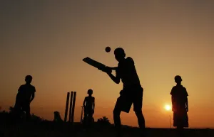 Children Prints: India New Year Cricket Print