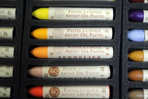 A view of pastel crayons in a workshop at the Raphael-Isabey-Sennelier factory in Saint-Brieuc A view of pastel crayons in a workshop at the Raphael-Isabey-Sennelier factory in Saint-Brieuc