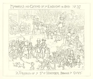 1849, A prospect of the 5th of November showing the Guys (engraving) 1849, A prospect of the 5th of November showing the Guys (engraving)