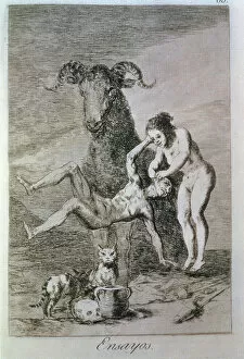 193-0082160 Trials, plate 60 of Los caprichos, 1799 (etching) 8221x16.6