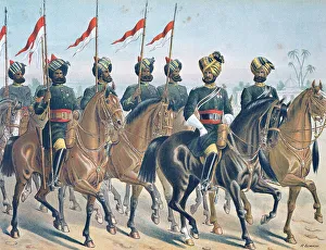 The 2ND Bombay Lancers, review order, Anglo-Indian Army of the 1880s (colour litho) The 2ND Bombay Lancers, review order, Anglo-Indian Army of the 1880s (colour litho)