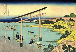 36 vues du Mont Fuji, Japon : la baie de Noboto, Japon - Estampe de Katsushika Hokusai (1760-1849) (ecole ukiyo-e)