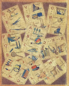 Gioco Gallery: 4th cover of ABC des joujoux ou Alphabet des petits, 1897 (print)