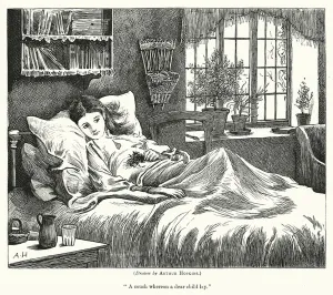 William (after) Small Gallery: 'A couch whereon a dear child lay'(engraving)