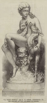 Sculptures Gallery: 'A Wood Nymph, 'by C B Birch, presented to the Members of the Art-Union of London (engraving)