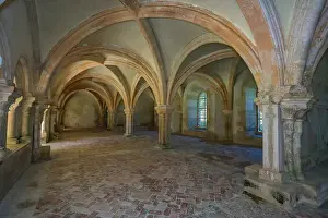 Abbey of Fontenay. Chapter house by the cloister (photography) Abbey of Fontenay. Chapter house by the cloister (photography)