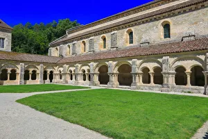 Abbey of Fontenay. The cloister and abbey church (photography) Abbey of Fontenay. The cloister and abbey church (photography)
