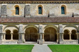 Abbey of Fontenay. The cloister and block of the sleeping quarters and the chpater house Abbey of Fontenay. The cloister and block of the sleeping quarters and the chpater house