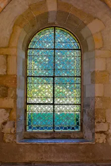 Abbey of Fontenay. Stained glass in the chapter house (photography) Abbey of Fontenay. Stained glass in the chapter house (photography)