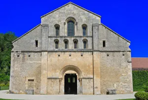 Abbey of Fontenay. The West facade of the abbey church (photography) Abbey of Fontenay. The West facade of the abbey church (photography)