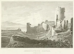 Cardiganshire Gallery: Aberystwith Castle, Cardiganshire (engraving)