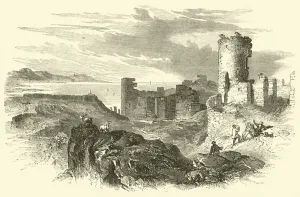 Cardiganshire Gallery: Aberystwith Castle (engraving)