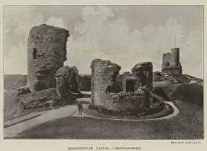 Cardiganshire Gallery: Aberystwyth Castle, Cardiganshire (b / w photo)