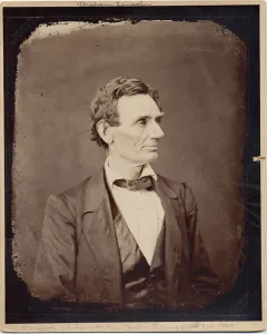 Abraham Lincoln (1809-65), 16th President of the USA, copy print after photo by Alexander Abraham Lincoln (1809-65), 16th President of the USA, copy print after photo by Alexander