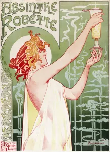 Absinthe Robette Poster by Privat Livemont, 1896 (colour litho) Absinthe Robette Poster by Privat Livemont, 1896 (colour litho)