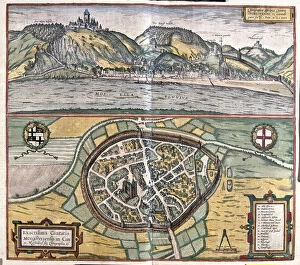 Accurate illustration of the town of Munstermaifeld in Maifeld, Germany, 1576 (engraving