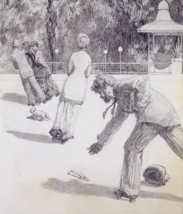 Action from Paraphrase on the Discovery of a Glove, pub. 1881, 1878 (washed indian ink Action from Paraphrase on the Discovery of a Glove, pub. 1881, 1878 (washed indian ink