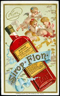 Advertising card for 'Syrup Flon'. sd. 19th century Advertising card for 'Syrup Flon'. sd. 19th century