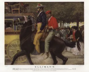 Advertisement for Elliman's Universal Embrocation (colour litho) Advertisement for Elliman's Universal Embrocation (colour litho)