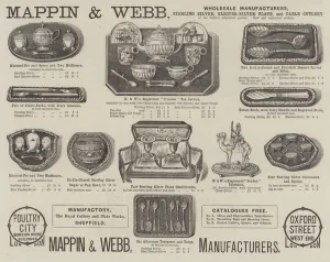 Advertisement, Mappin and Webb (engraving) Advertisement, Mappin and Webb (engraving)