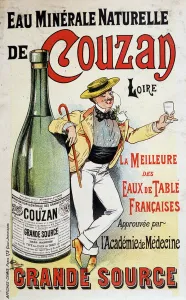 Advertising for the mineral water of Couzan - by Albert Guillaume (1873-1942), v.1895 Advertising for the mineral water of Couzan - by Albert Guillaume (1873-1942), v.1895