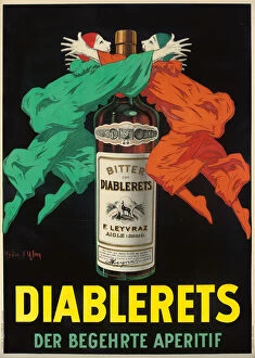 Language Collection: Advertising poster for the aperitif Diablerets (colour lithograph)