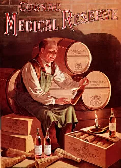 Wine Cellar Gallery: Advertising poster for the cognac Fromy, Rogee and Cie: medical reserve