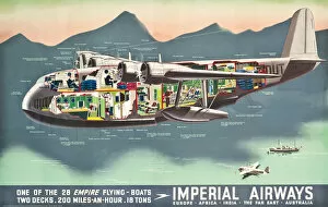 English Text Gallery: Advertising poster for the Flying Boats of Imperial Airways
