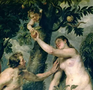 Adam and Eve (copied from the painting by Titian) (detail of 51710)