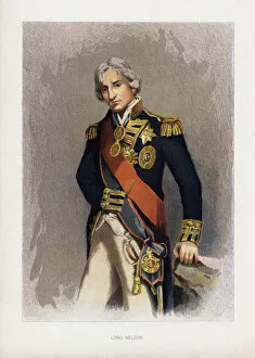 War Hero Gallery: Admiral Lord Nelson, British naval commander (colour litho)