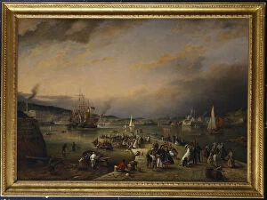Arrival Collection: The Admirals Hard, Stonehouse, Plymouth, 1865 (oil on canvas)
