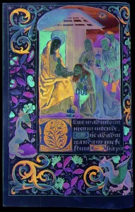 Adoration of the Magi, illustration from Book of Hours, Use of Rome (vellum) Adoration of the Magi, illustration from Book of Hours, Use of Rome (vellum)
