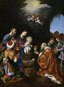Puttos Collection: The Adoration of the Magi (oil on canvas)