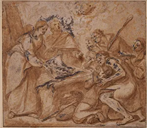 Adoration of the Shepherds, 1632-1706 (Ink, Watercolour) Adoration of the Shepherds, 1632-1706 (Ink, Watercolour)