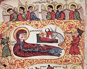 The Adoration of Shepherds (Miniature, 12th century) The Adoration of Shepherds (Miniature, 12th century)