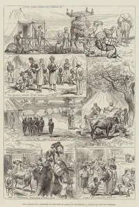 The Afghan War, Sketches on the Line of March (engraving) The Afghan War, Sketches on the Line of March (engraving)