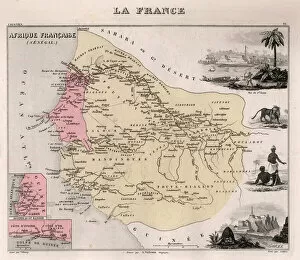 Africa Francaise, Senegal - France and its Colonies. Atlas illustrates one hundred