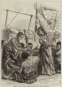 African Women husking Millet on Board HMS Lynx (engraving) African Women husking Millet on Board HMS Lynx (engraving)