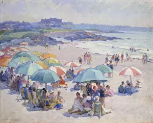 Arthur Clifton Goodwin Gallery: An Afternoon at the Beach, (oil on canvas)