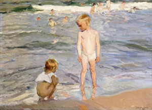 Sorolla Y Bastida Gallery: Afternoon Sun, Valencia Beach, 1910 (oil on canvas)
