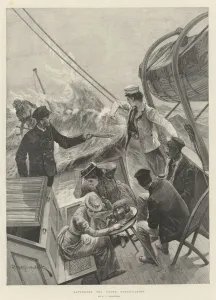 Sea Travel Gallery: Afternoon Tea under Difficulties (engraving)