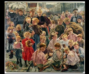 The Ages of the Worker (central part of a triptych) (oil on canvas) The Ages of the Worker (central part of a triptych) (oil on canvas)