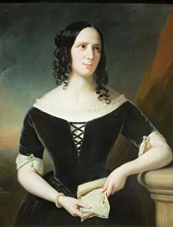 Poems Gallery: Agnes Strickland, 1846, (oil on canvas)