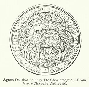 Belonged Gallery: Agnus Dei that belonged to Charlemagne (engraving)