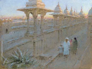 In Agra Fort (pen & ink and watercolour on paper) In Agra Fort (pen & ink and watercolour on paper)
